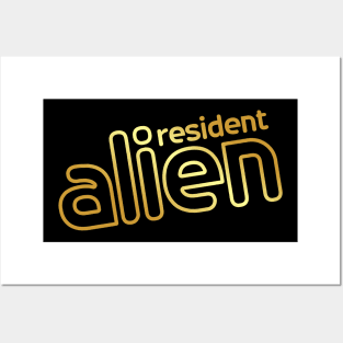 alien gold edition monoline Posters and Art